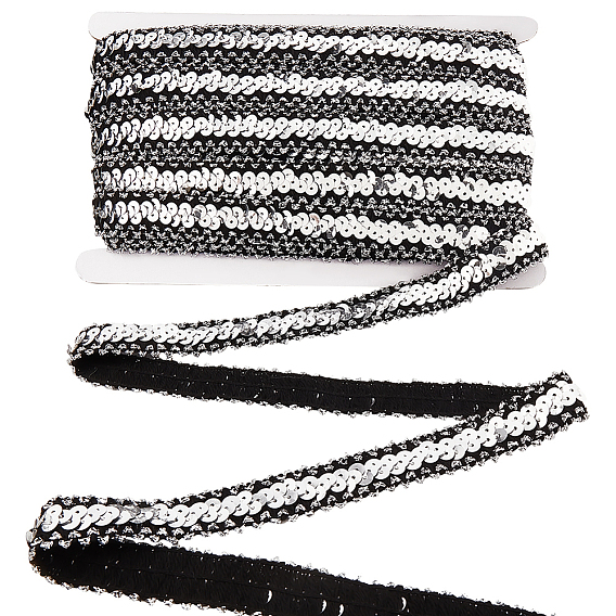 20ярды блестящих полиэстеровых пайеток, эластичные бусины, блестки бисер, Аксессуары для орнаментов, с картой дисплея 1pc картона