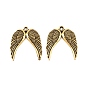 Сплавочные подвески тибетского стиля, крылатые прелести, без кадмия, без никеля и без свинца
