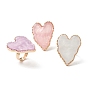 Adjustable Resin Palette Rings, with Alloy Finger Ring, Nail Art Tool, for Acrylic UV Gel Polish Foundation Mixing, Heart