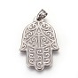 Pendentifs en acier inoxydable, hamsa main / main de fatima / main de miriam