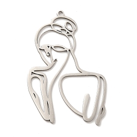 Pendentifs en acier inoxydable, femmes charmes