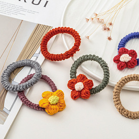 Cute Handmade Knitted Hair Tie for Girls - Simple and Cozy Hair Accessories.
