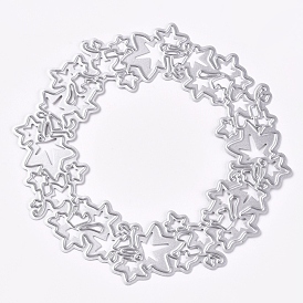 Frame Metal Cutting Dies Stencils, for DIY Scrapbooking/Photo Album, Decorative Embossing DIY Paper Card, Wreath with Star