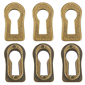 6шт. декоративная замочная скважина из сплава, овальные