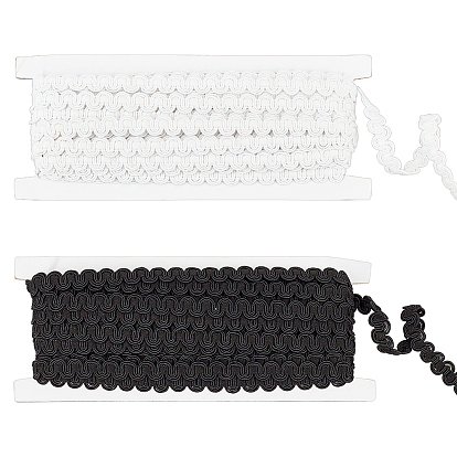 2 карты 2 цвета 10м волнистая лента из полиэстера, аксессуары для одежды, плоский