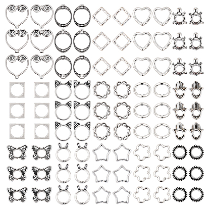 150шт 15 стили сплав бусины рамка, разнообразные