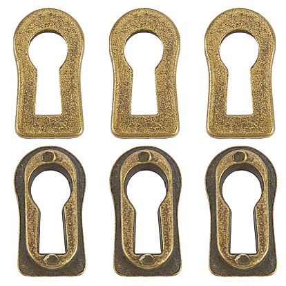 6шт. декоративная замочная скважина из сплава, овальные