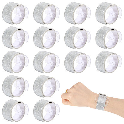 Браслеты из алюминия, пластика и искусственной кожи с блестками, Браслеты-хлопушки для подружек невесты