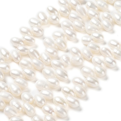 Natural Cultured Freshwater Pearl Beads Strands, Grade 5A, Rice