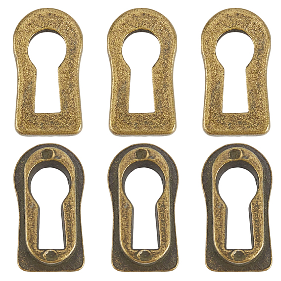 6шт. декоративная замочная скважина из сплава, овальные