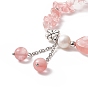 Gemstone Charm Bracelets for Women, Cultured Freshwater Pearl Stretch Bracelets
