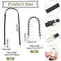 PandaHall Elite 2Pcs 2 Style Adjustable Leather & Acrylic Cable Chain Bag Handles, with Alloy Swivel Clasps and Key Rings, for Bag Replacement Accessories
