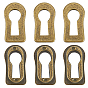 6шт. декоративная замочная скважина из сплава, овальные
