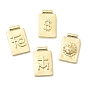 Латунные подвески, прямоугольник амулеты, без кадмия и без свинца, стойки покрытие, долговечный, реальный 18 k позолоченный