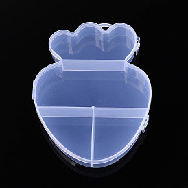 Клубника 4 пластиковые контейнеры для хранения шариков с откидной крышкой