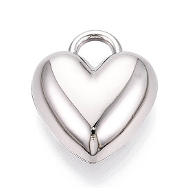Подвески из полого сплава с пластинчатым покрытием для крепления на стойке, сердце прелести, без кадмия и без свинца