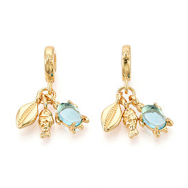 Европейские подвески из латуни и стекла, ракушка, рыба и морская черепаха