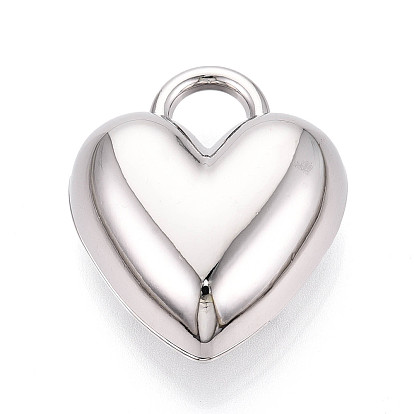 Подвески из полого сплава с пластинчатым покрытием для крепления на стойке, сердце прелести, без кадмия и без свинца