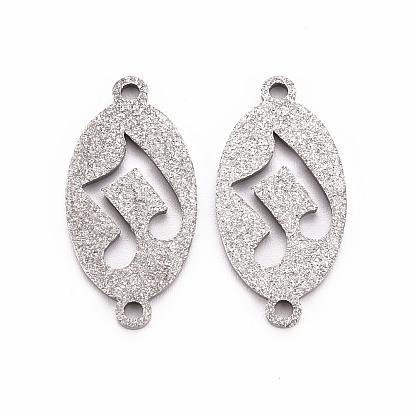 201 соединители звенья нержавеющие, , лазерная резка, овал с музыкальной ноты