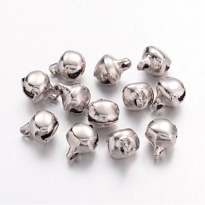 Iron Bell Charms, Nice For Christmas Day Decoration, 8x6mm, Hole: 1mm