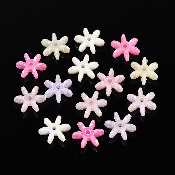 Пластиковые шарики, имитация желе, цветок, с покрытием AB цвета