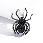 Брошь из сплава со стразами на Хэллоуин, паук