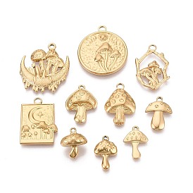 10 шт. 304 подвески из нержавеющей стали, грибные прелести