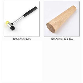 Tool Set, with Wooden Round Bracelet Sizing Bangle Mandrel, Installable Two Way Rubber Hammers