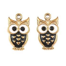 304 нержавеющей стальной эмали подвески, сова прелести, вакуумное покрытие pvd