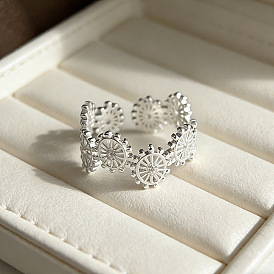 Кольцо-манжета из латуни с выемкой в виде колеса обозрения для женщин