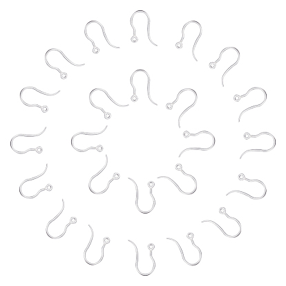 100шт. прозрачные смоляные крючки для сережек, с горизонтальными петлями