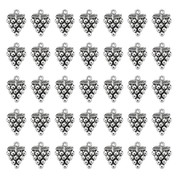 100шт. подвески из сплава в тибетском стиле в виде винограда, без кадмия и без свинца