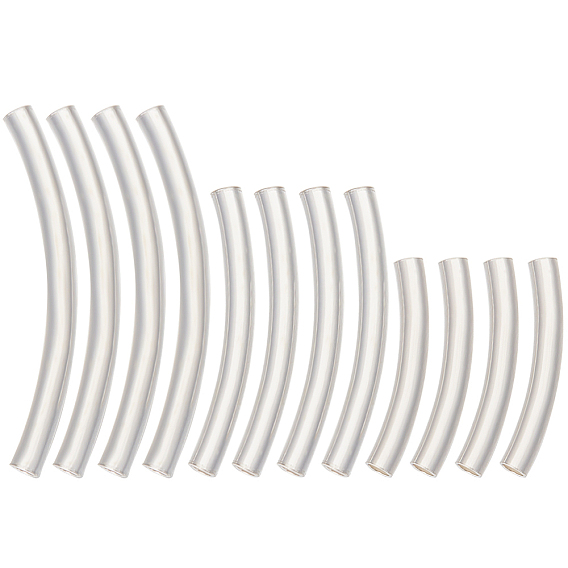 12 шт. 3 стильная трубка 925 бусины из стерлингового серебра