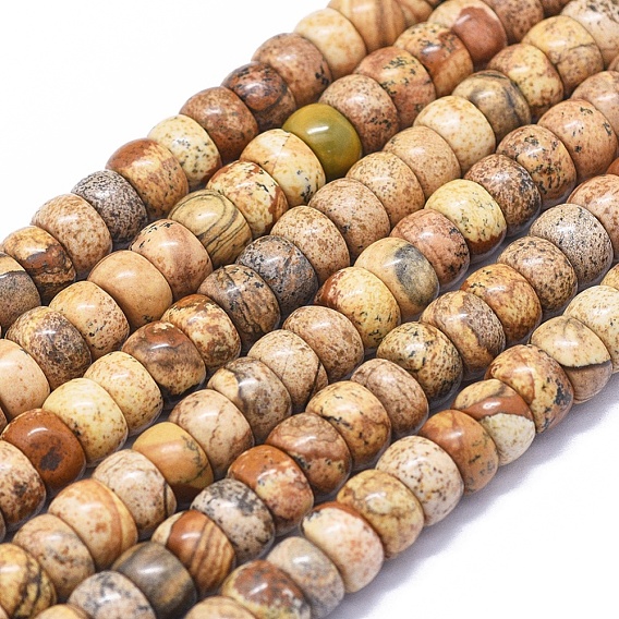 Естественного изображения яшмы бисер нитей, рондель