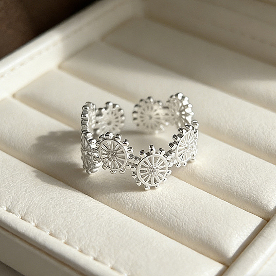 Кольцо-манжета из латуни с выемкой в виде колеса обозрения для женщин