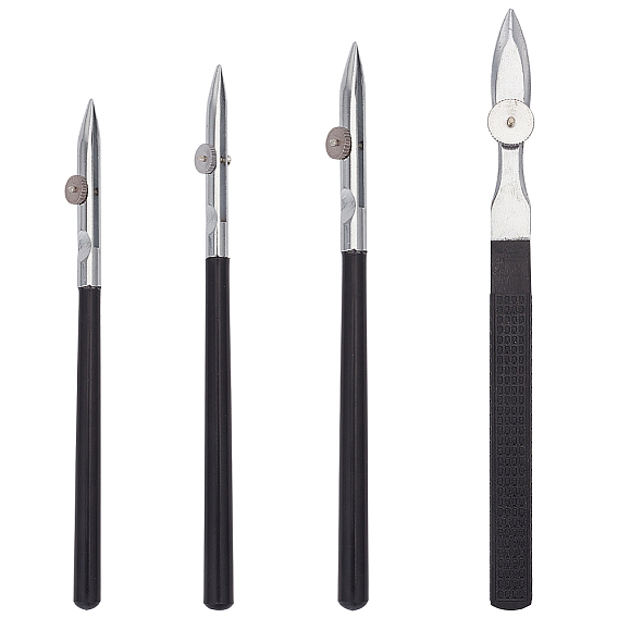 1pc 4styles Eisenkunst-Linealstifte, Feinlinien-Maskierungsstift, mit Holzgriffen