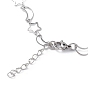 304 Stainless Steel Star & Moon Link Chain Anklets for Men Women