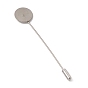 304 Stainless Steel Lapel Pins Base Settings, with Flat Round Pads