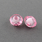 Transparent Acrylic Beads, Bead in Bead, Faceted, Rondelle