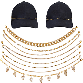 8шт. железные и 304 нержавеющая сталь и алюминиевые цепи цепи для бейсболок, Сплав с застежками когтя омара