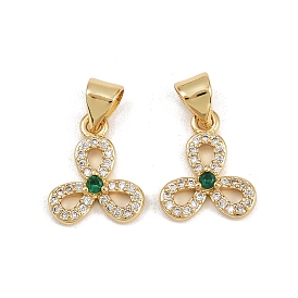 Латунные микро проложить кубического циркония прелести, цветок