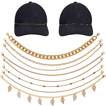 8шт. железные и 304 нержавеющая сталь и алюминиевые цепи цепи для бейсболок, Сплав с застежками когтя омара