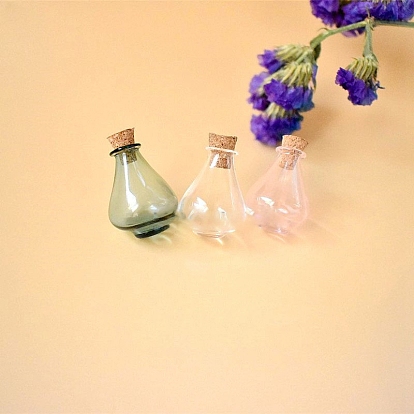 Mini Glass Bottle, with Cork Plug, Wishing Bottle