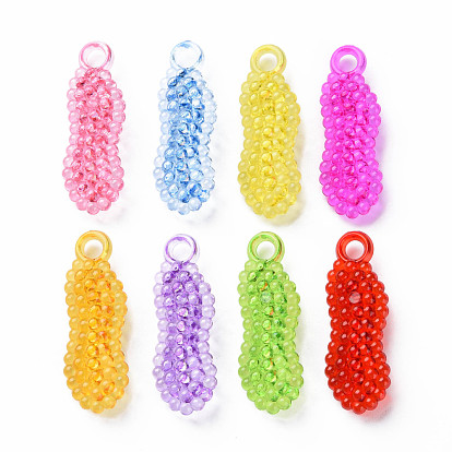Transparent Acrylic Pendants, Peanut
