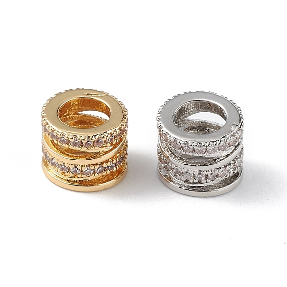 Покрытие стойки латунь микропаве прозрачные кубические циркониевые бусины, без кадмия и без свинца, долговечный, колонка