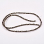 Natural Pyrite Beads Strands, Round, Faceted