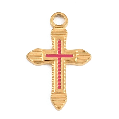 Пасха 304 подвески из нержавеющей стали с красной эмалью, крест прелести