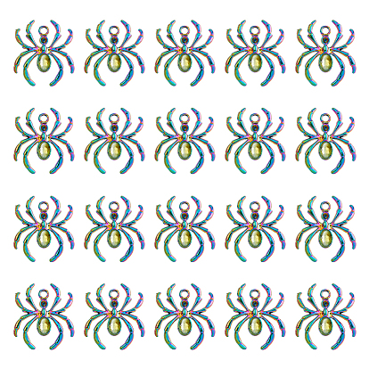 30подвески из сплава со стразами, без кадмия и без свинца, хэллоуин паук прелести