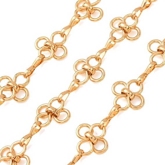 304 Stainless Steel Flower Link Chains, Unwelded, with Spool