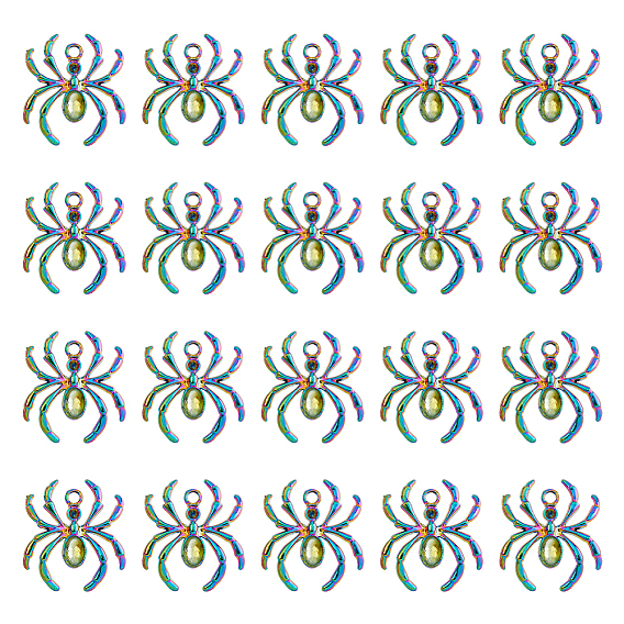 30подвески из сплава со стразами, без кадмия и без свинца, хэллоуин паук прелести